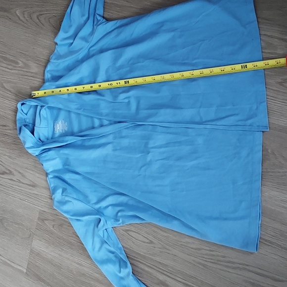 L.L.Bean long sleeve cartigan blue m-pet - Picture 8 of 9